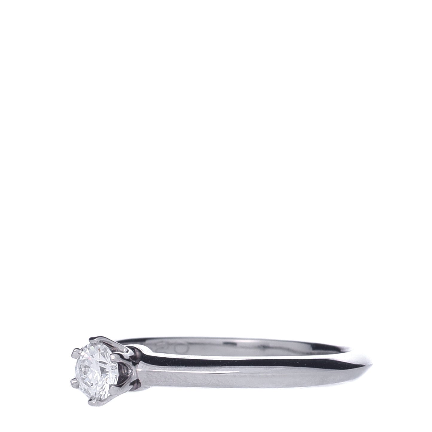 Platinum Diamond .20ct Solitaire Engagement Ring 50 5.25
