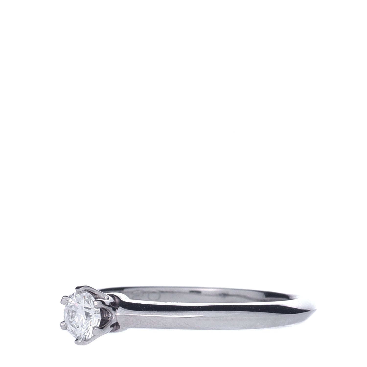 Tiffany Platinum Diamond .20ct Solitaire Engagement Ring 50 5.25 4 of 6