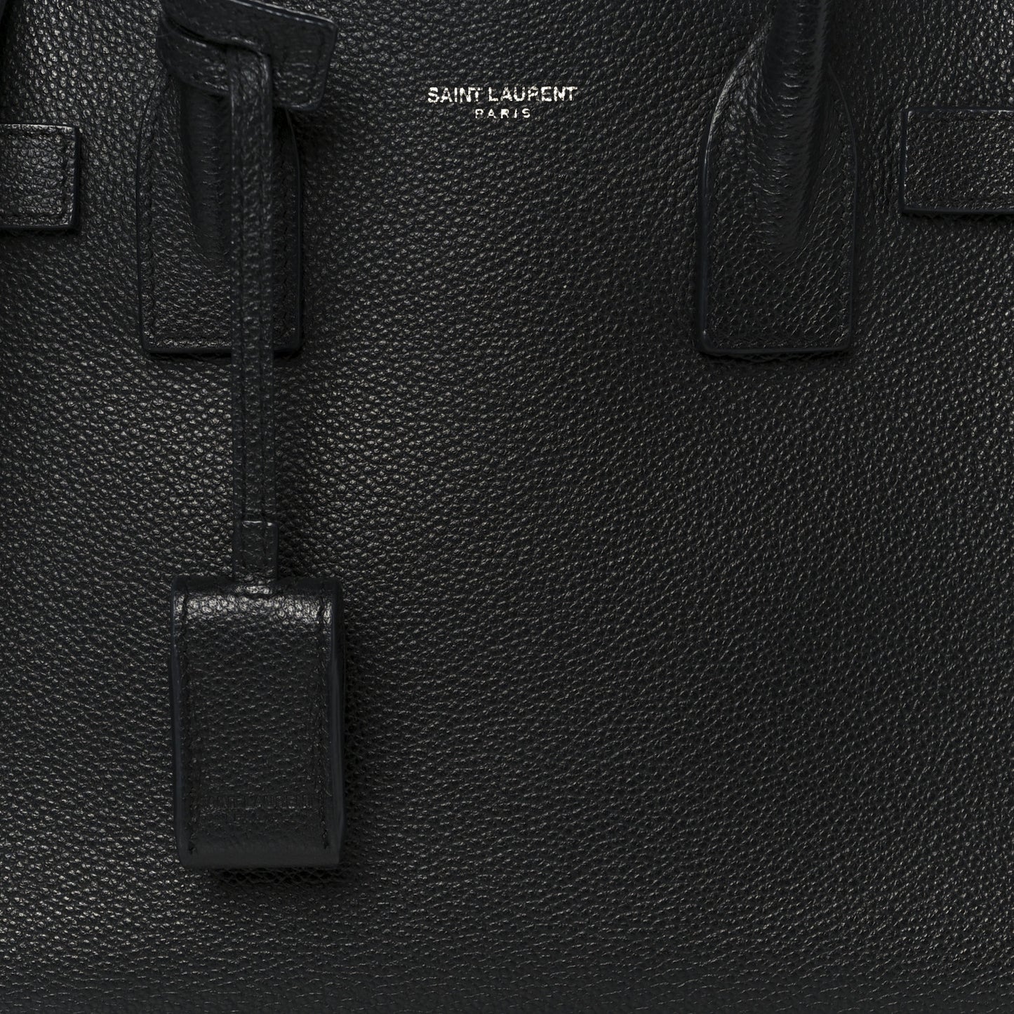 Grained Calfskin Baby Sac De Jour Black