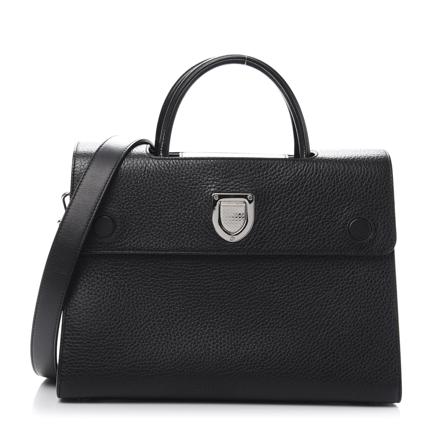 Christian Dior Grained Calfskin Medium Diorever Flap Black 1 of 10