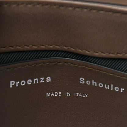Proenza Schouler Woven Calfskin PS1 Medium Satchel Optical White Black Dark Bay Leaf 5 of 8