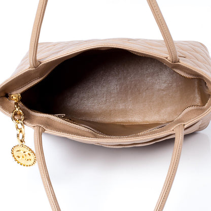 Chanel Caviar Quilted Medallion Tote Light Beige 8 of 9