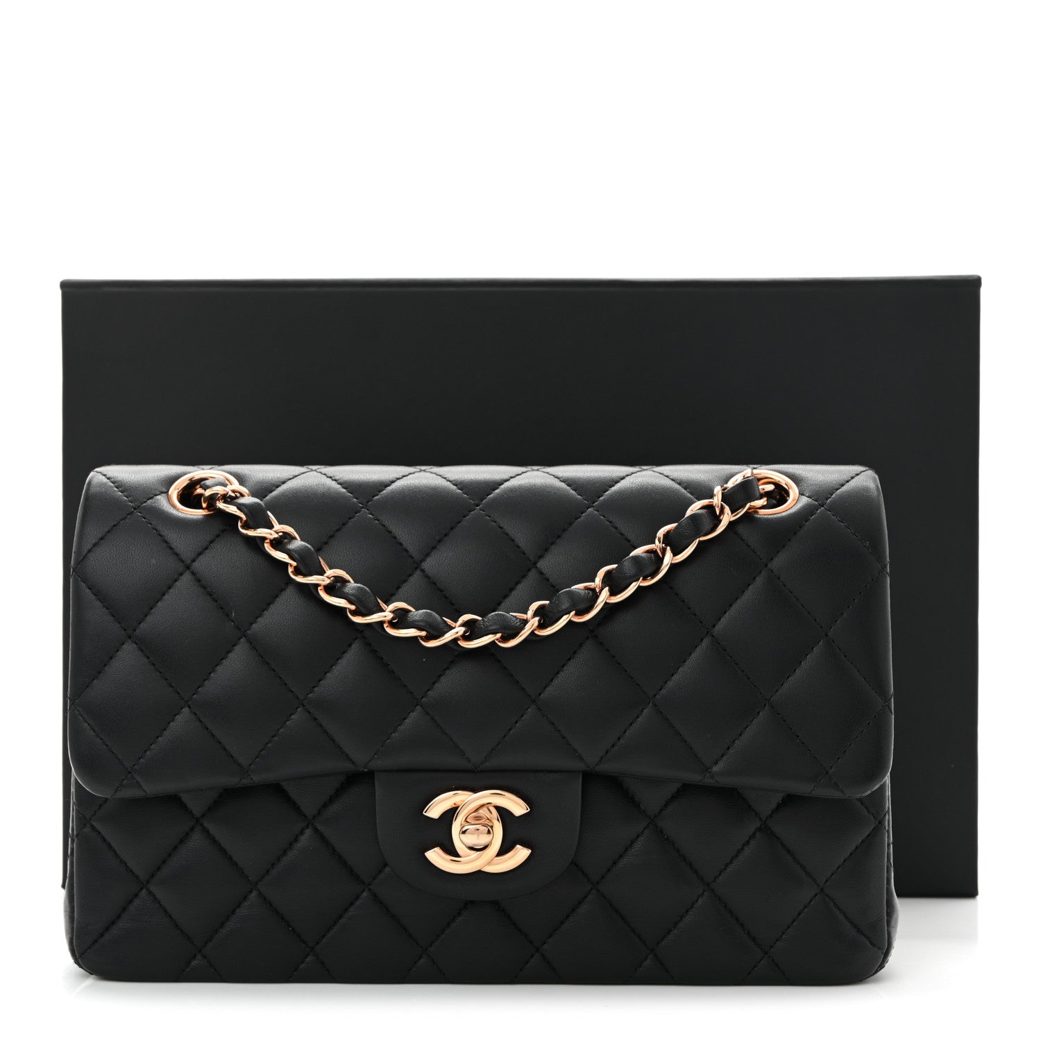 Chanel Lambskin Quilted Small Double Flap Black 11 of 11