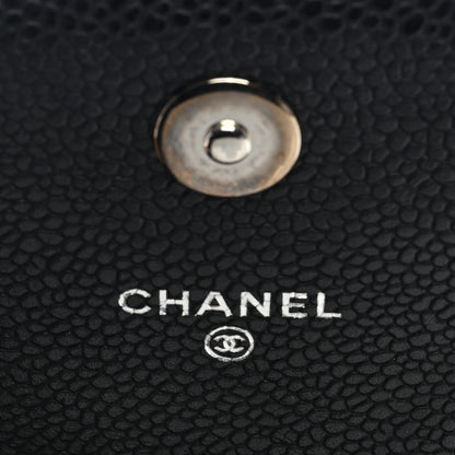 Chanel Caviar Half Moon Wallet On Chain WOC Black 6 of 9