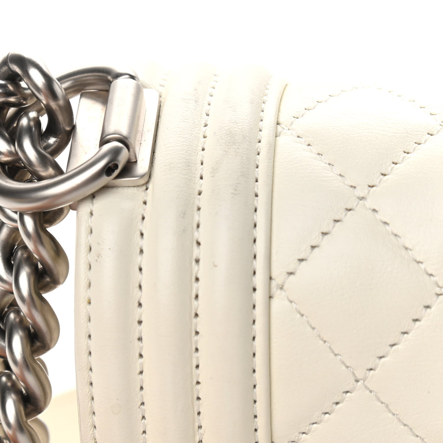 Chanel Calfskin Quilted Medium Boy Flap White 12 of 16