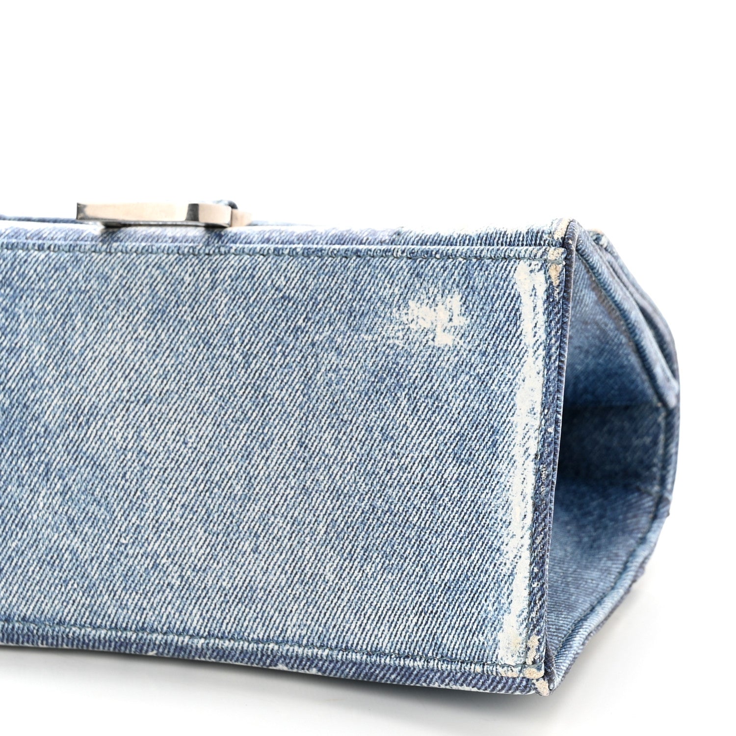 Balenciaga Nappa Denim Printed Small Hourglass Top Handle Bag Denim Blue 10 of 10