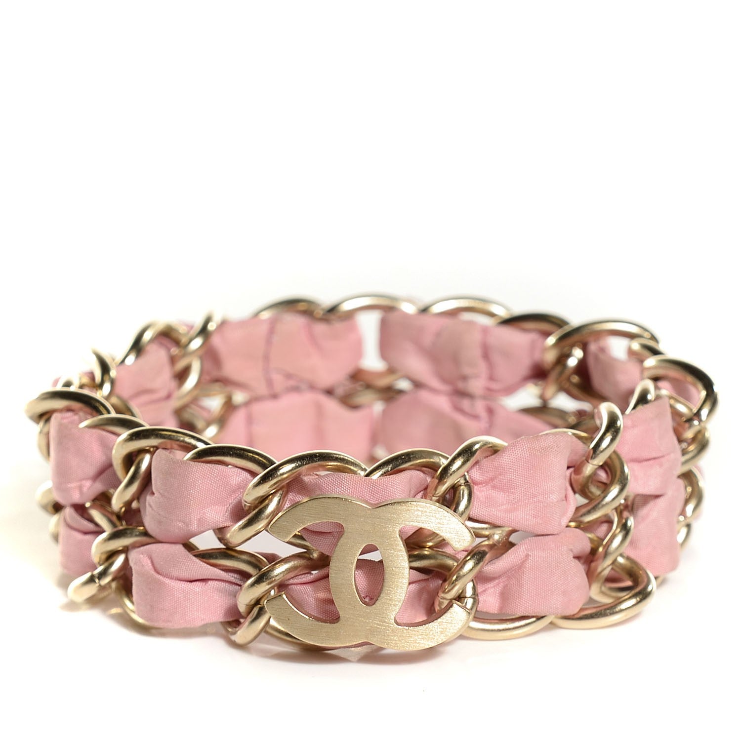 Chanel Metal CC Chain Bracelet Pink 1 of 5