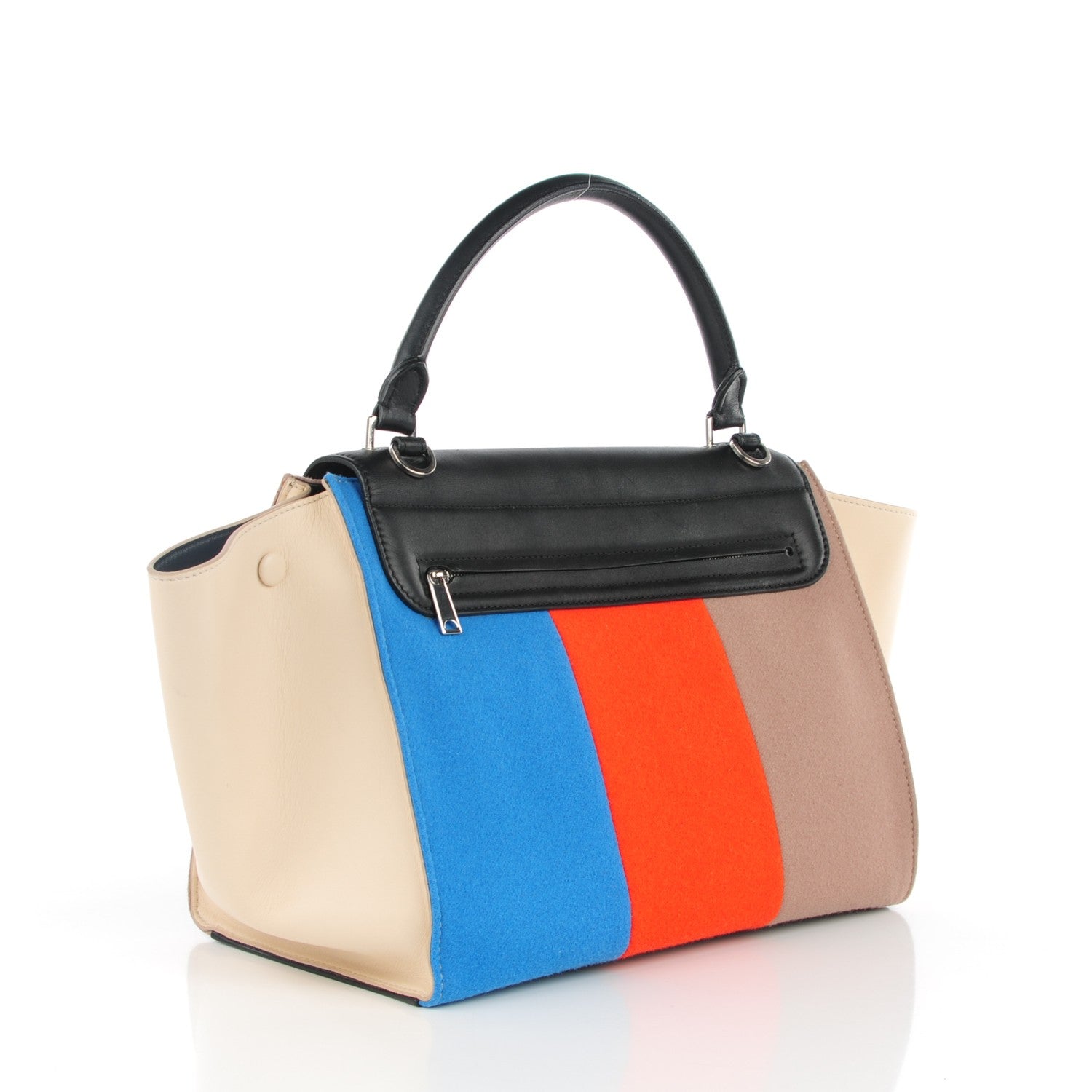 Celine Calfskin Wool Medium Trapeze Multicolor 3 of 7