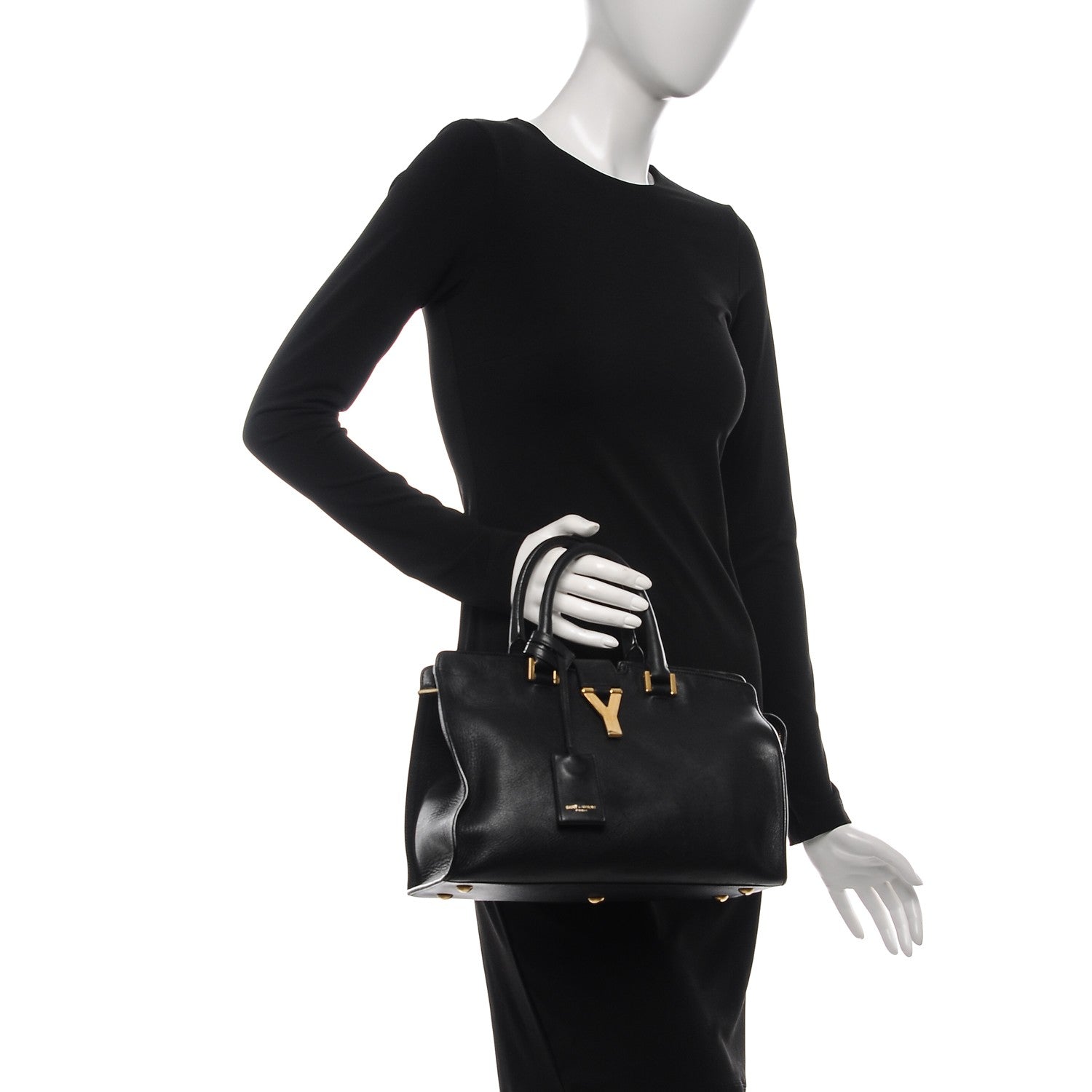 Saint Laurent Calfskin Small Classic Y Cabas Black 2 of 9