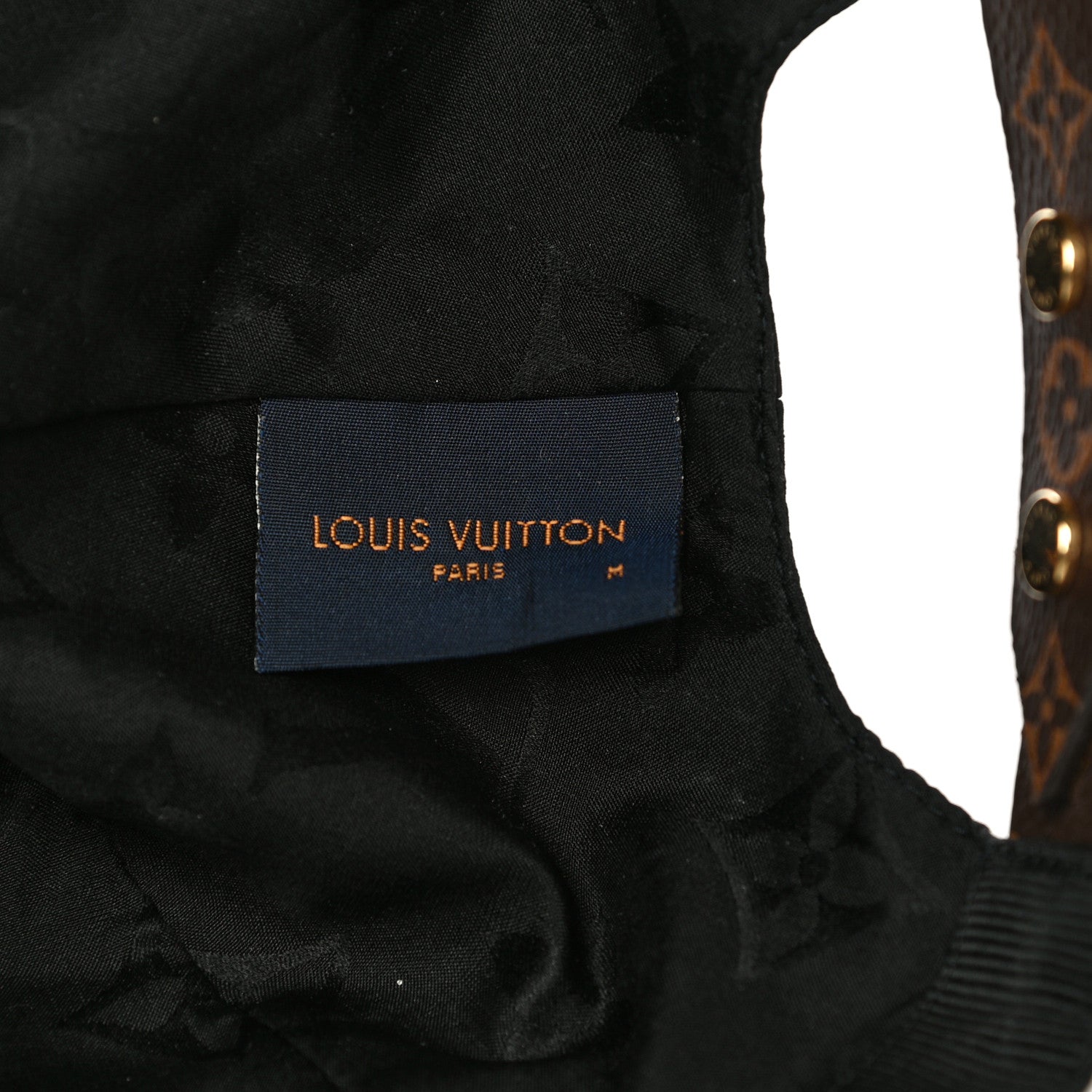 Louis Vuitton Polyester Silk Monogram LV Get Ready Cap M Black 6 of 10