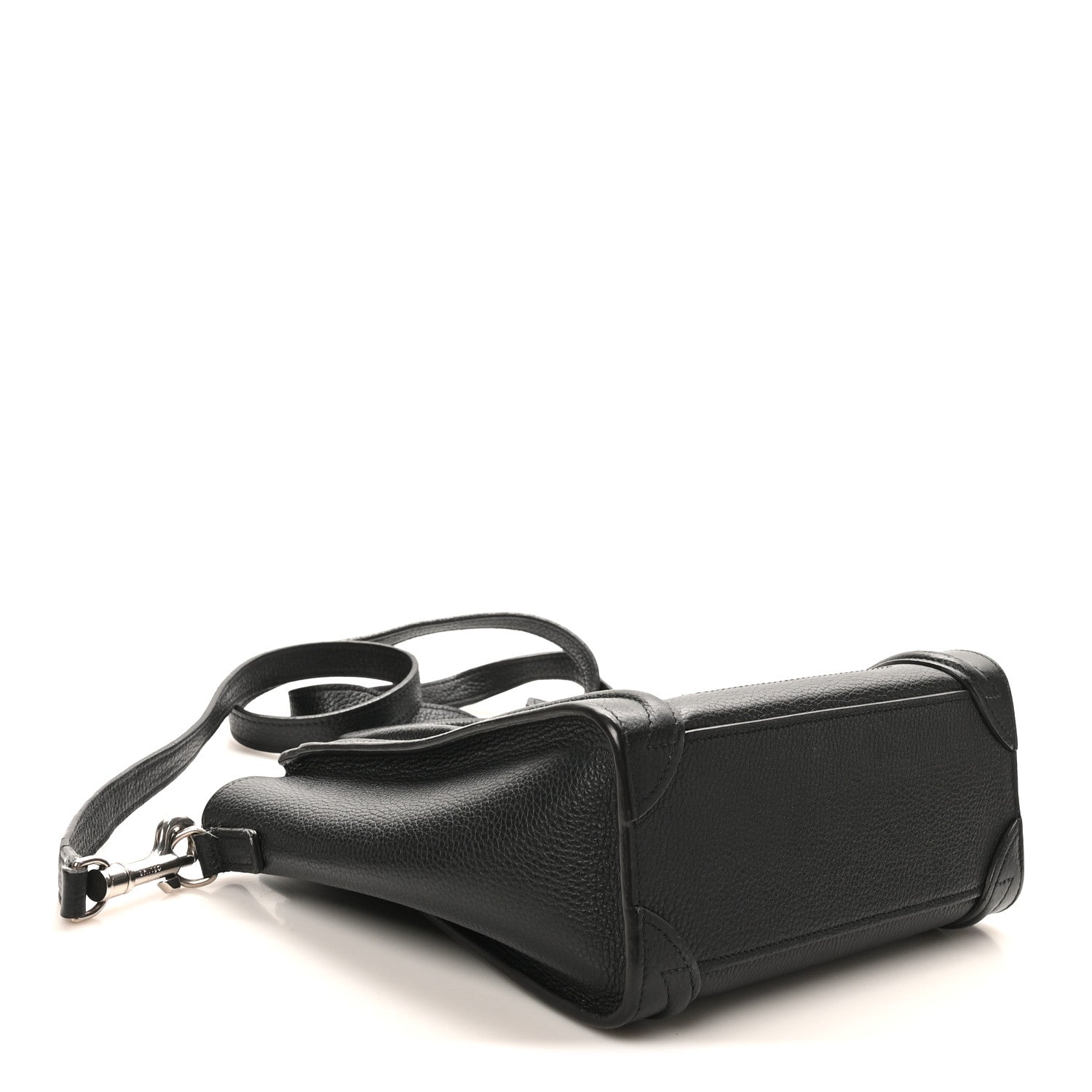 Celine Drummed Calfskin Nano Luggage Black 4 of 11