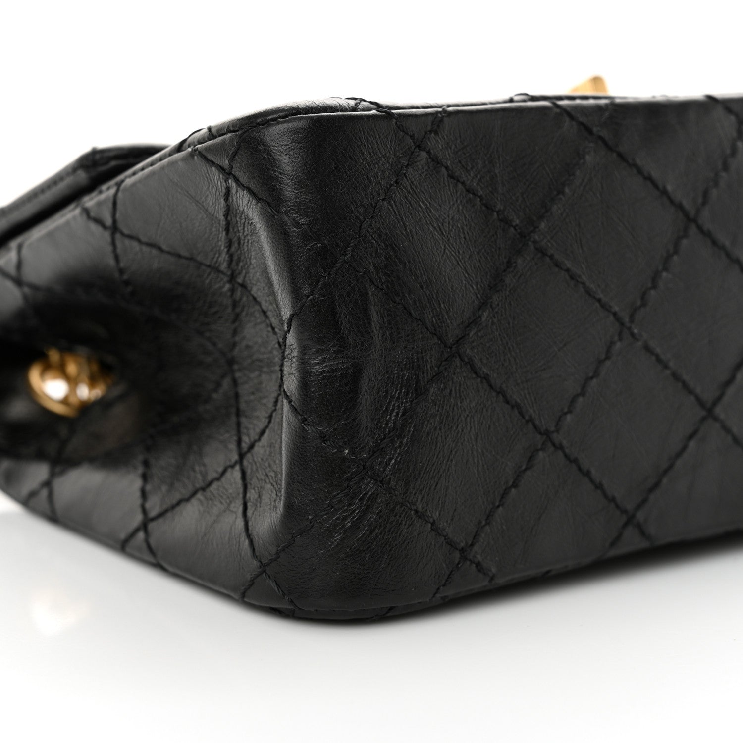 Chanel Aged Calfskin Quilted 2.55 Reissue Mini Flap Black 9 of 11