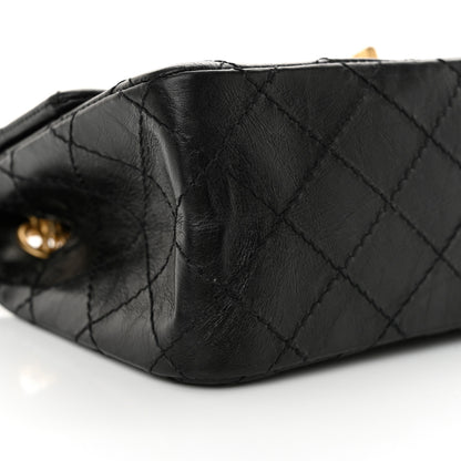 Chanel Aged Calfskin Quilted 2.55 Reissue Mini Flap Black 9 of 11