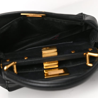 Fendi Nappa Mini Peekaboo Iconic Satchel Black 5 of 12