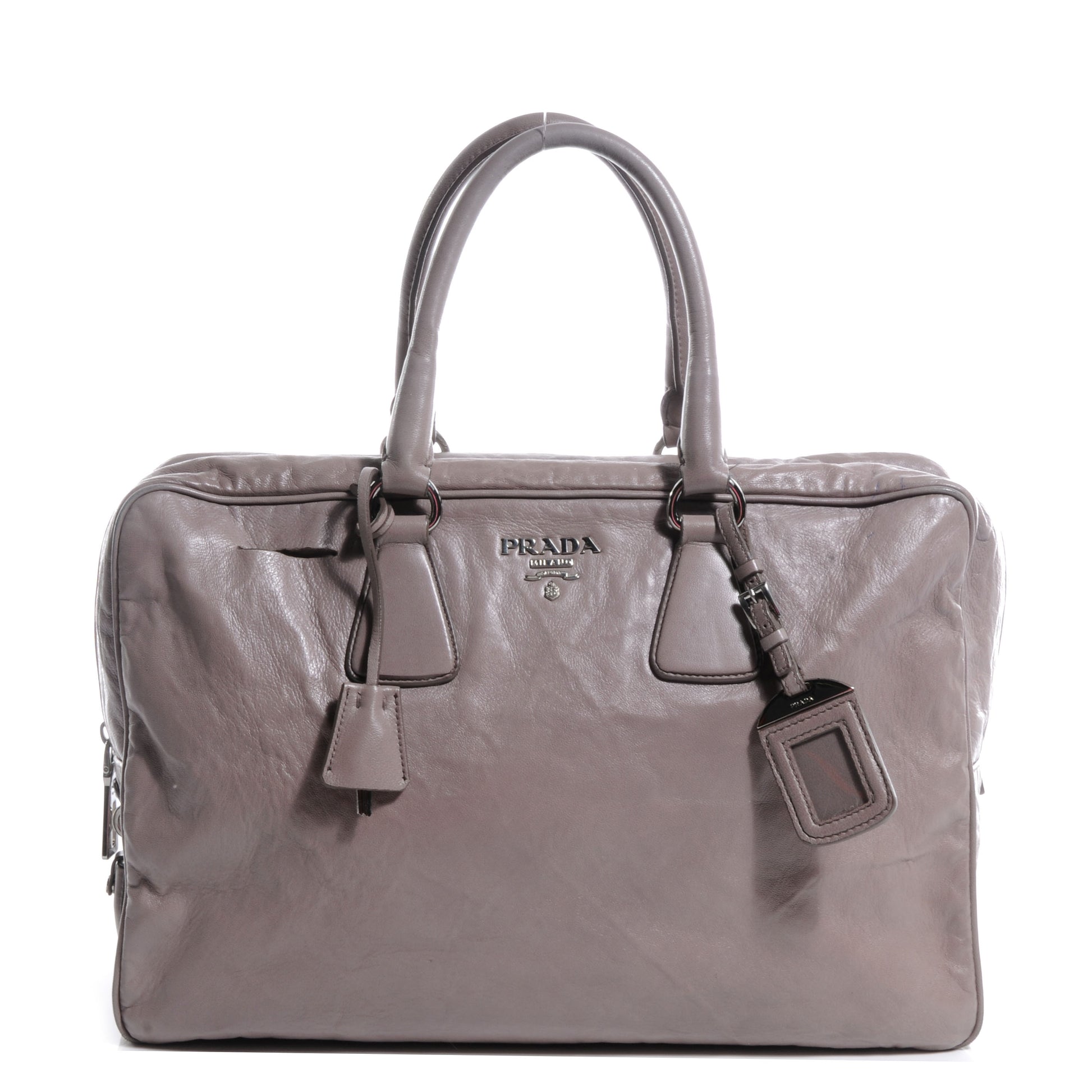 Prada Nappa Antik Bauletto Satchel Argilla 1 of 10