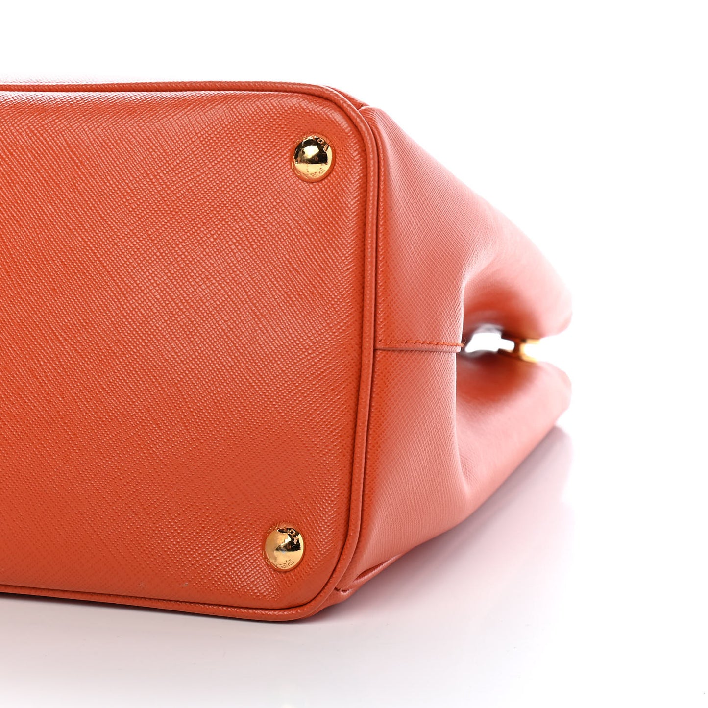 Saffiano Large Galleria Double Zip Tote Papaya