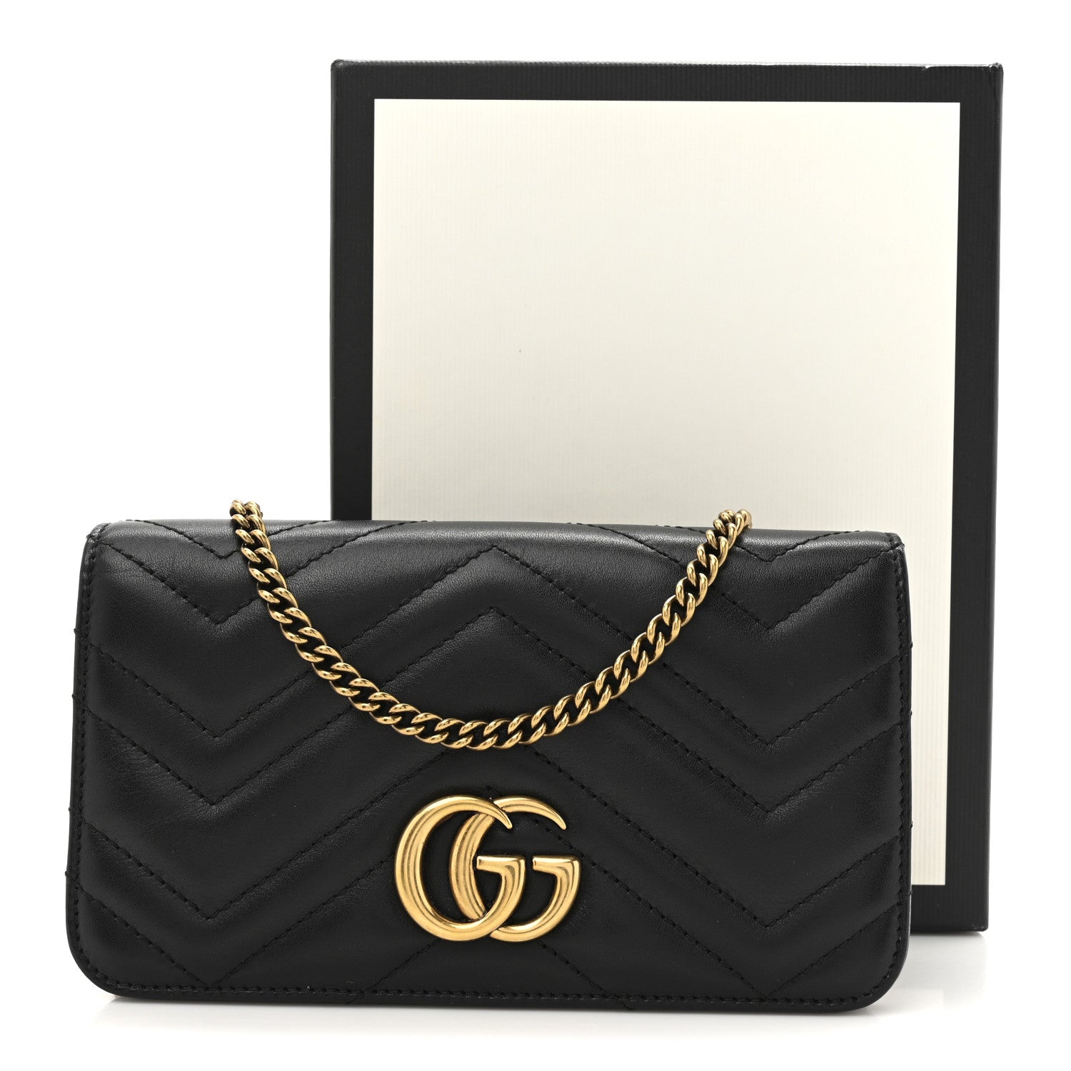 Gucci Calfskin Matelasse GG Marmont Mini Bag Black 11 of 11