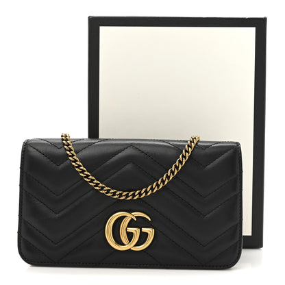 Gucci Calfskin Matelasse GG Marmont Mini Bag Black 11 of 11