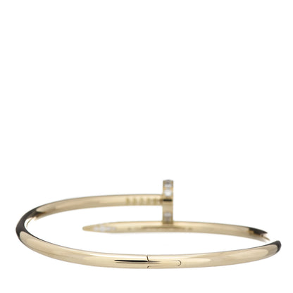 Cartier 18K Yellow Gold Diamond Juste Un Clou Bracelet 17 3 of 5