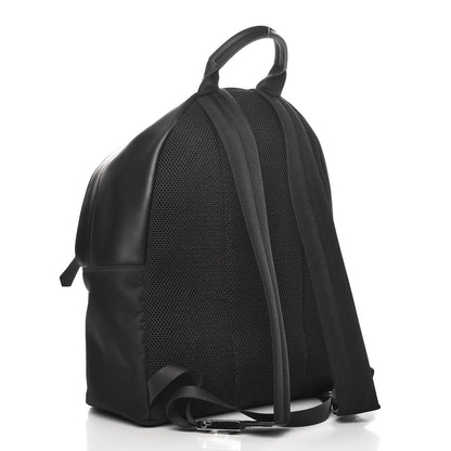Fendi Nylon Vitello Liberty Vitello Dolce Monster Eyes Rounded Backpack Black Sunflower 3 of 9