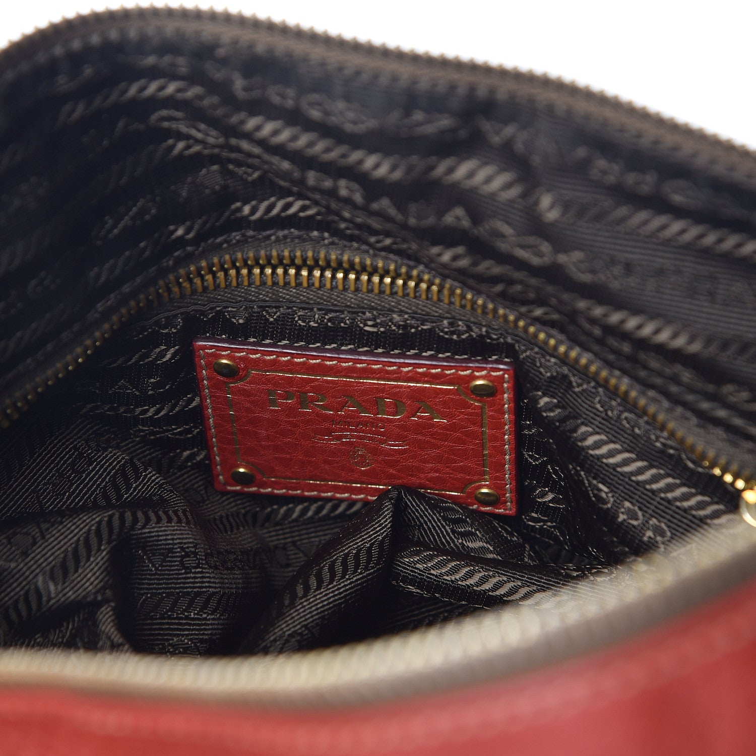 Prada Vitello Daino Top Handle Shoulder Bag Rosso 7 of 11