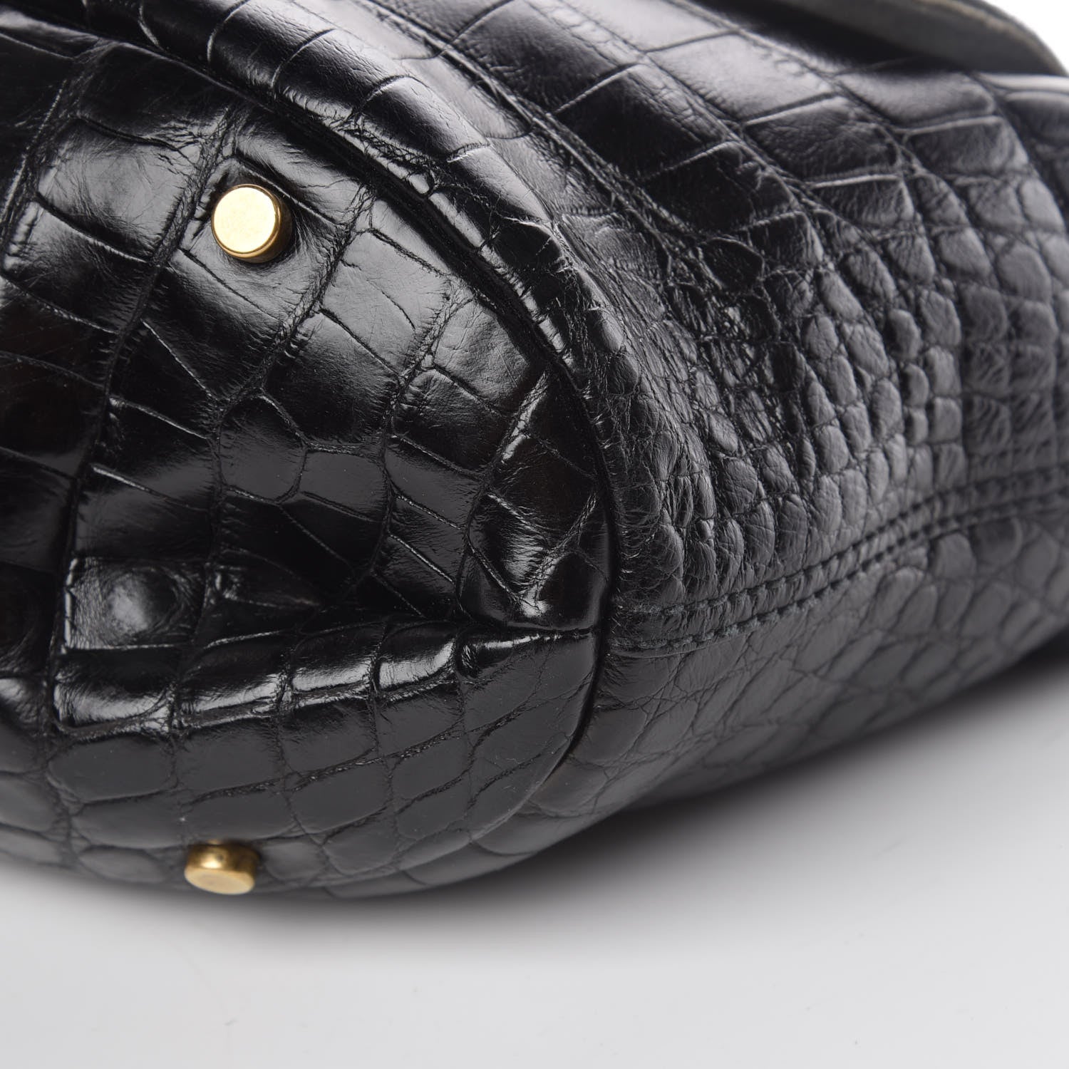 Saint Laurent Alligator Capri Flap Hobo Black 13 of 13