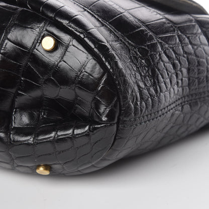 Saint Laurent Alligator Capri Flap Hobo Black 13 of 13
