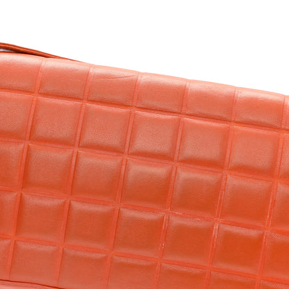 Chanel Lambskin Quilted CC Chocolate Bar Flap Orange 11 of 16