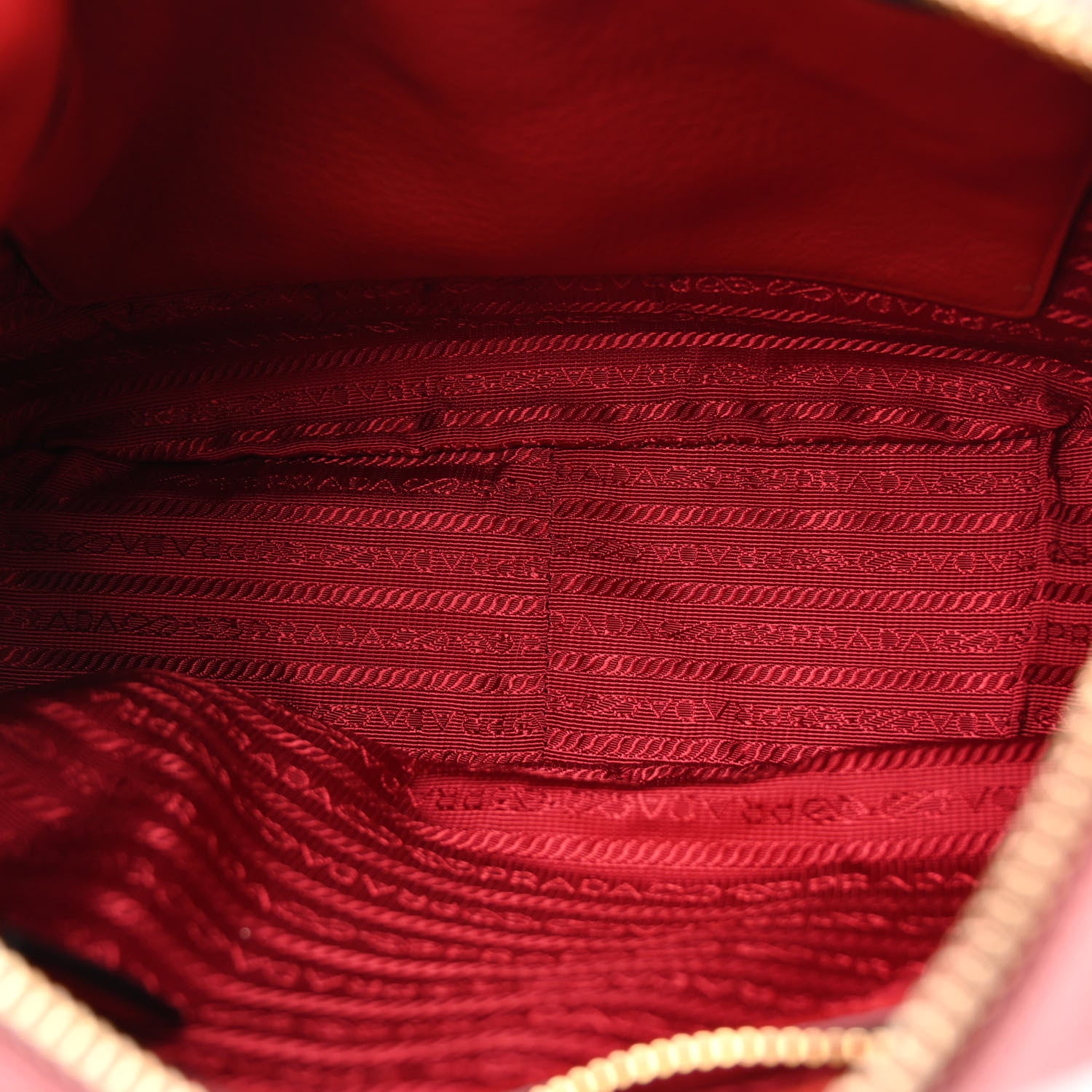 Prada Vitello Phenix Zippered Messenger Hobo Rosso 5 of 11
