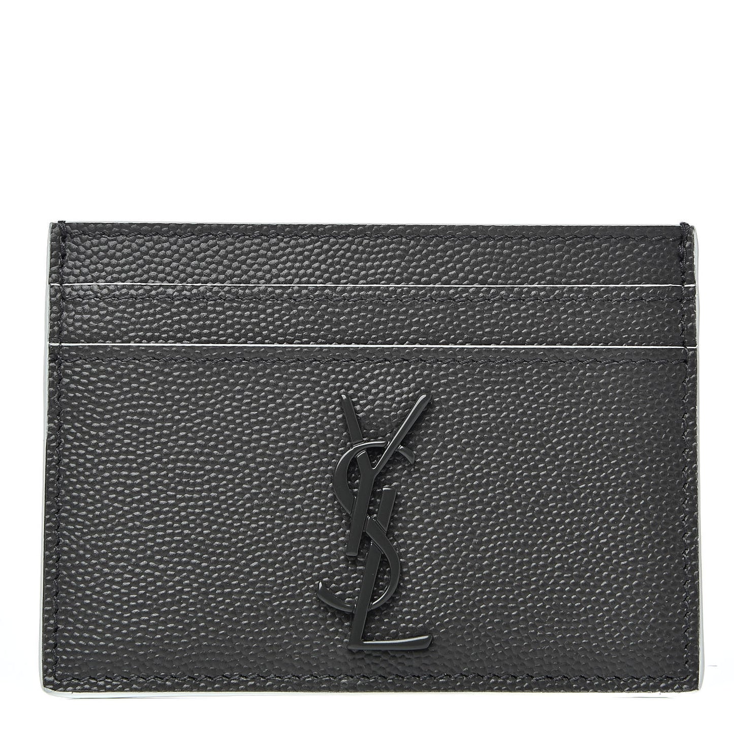 Grain De Poudre Monogram Credit Card Case Grey