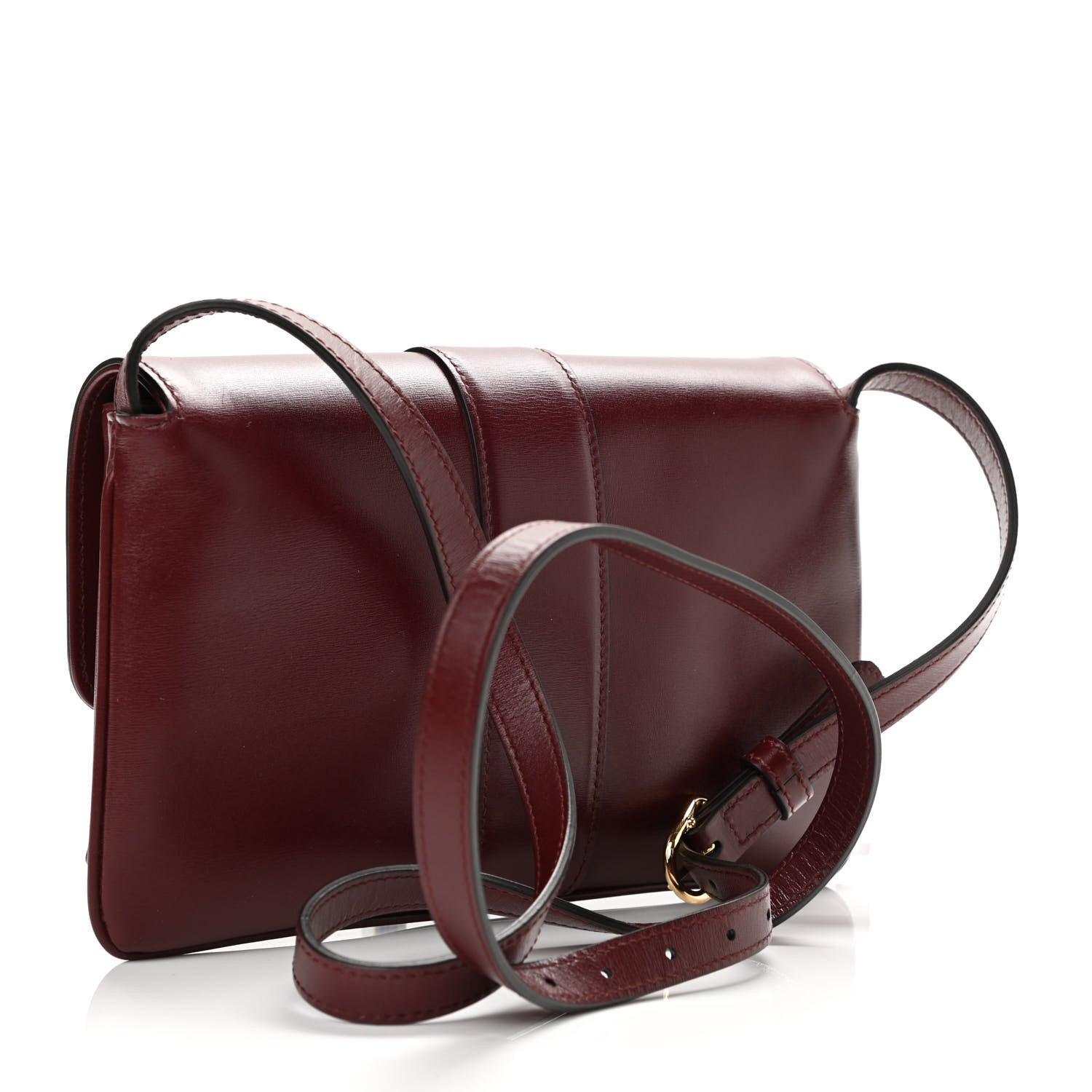 Gucci Vitello Palmellato Lux Small Arli Flap Shoulder Bag Vintage Bordeaux 3 of 11