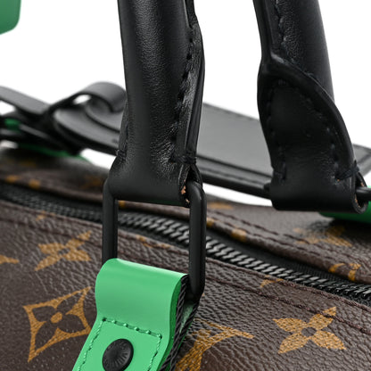 Louis Vuitton Monogram Macassar Keepall Bandouliere 50 Minty Green 10 of 11