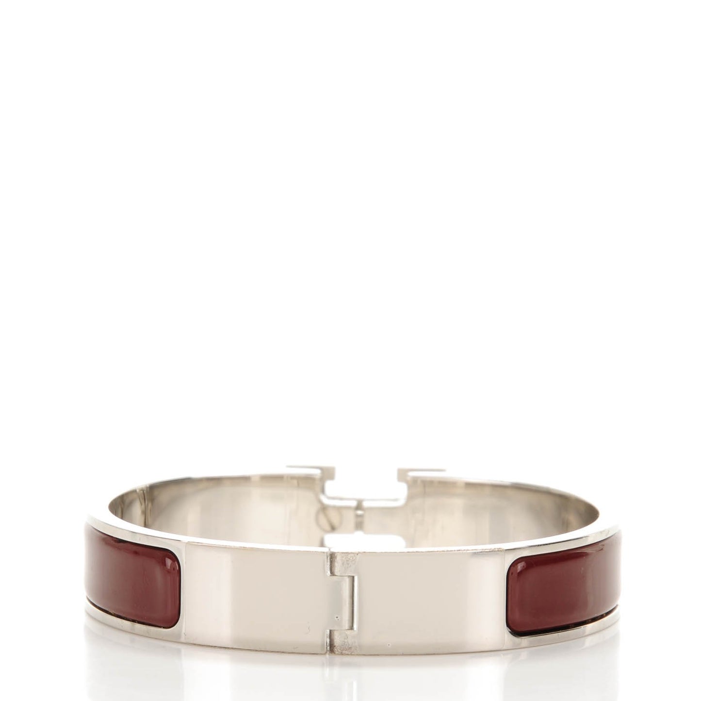 Enamel Narrow Clic Clac H Bracelet PM Cacao
