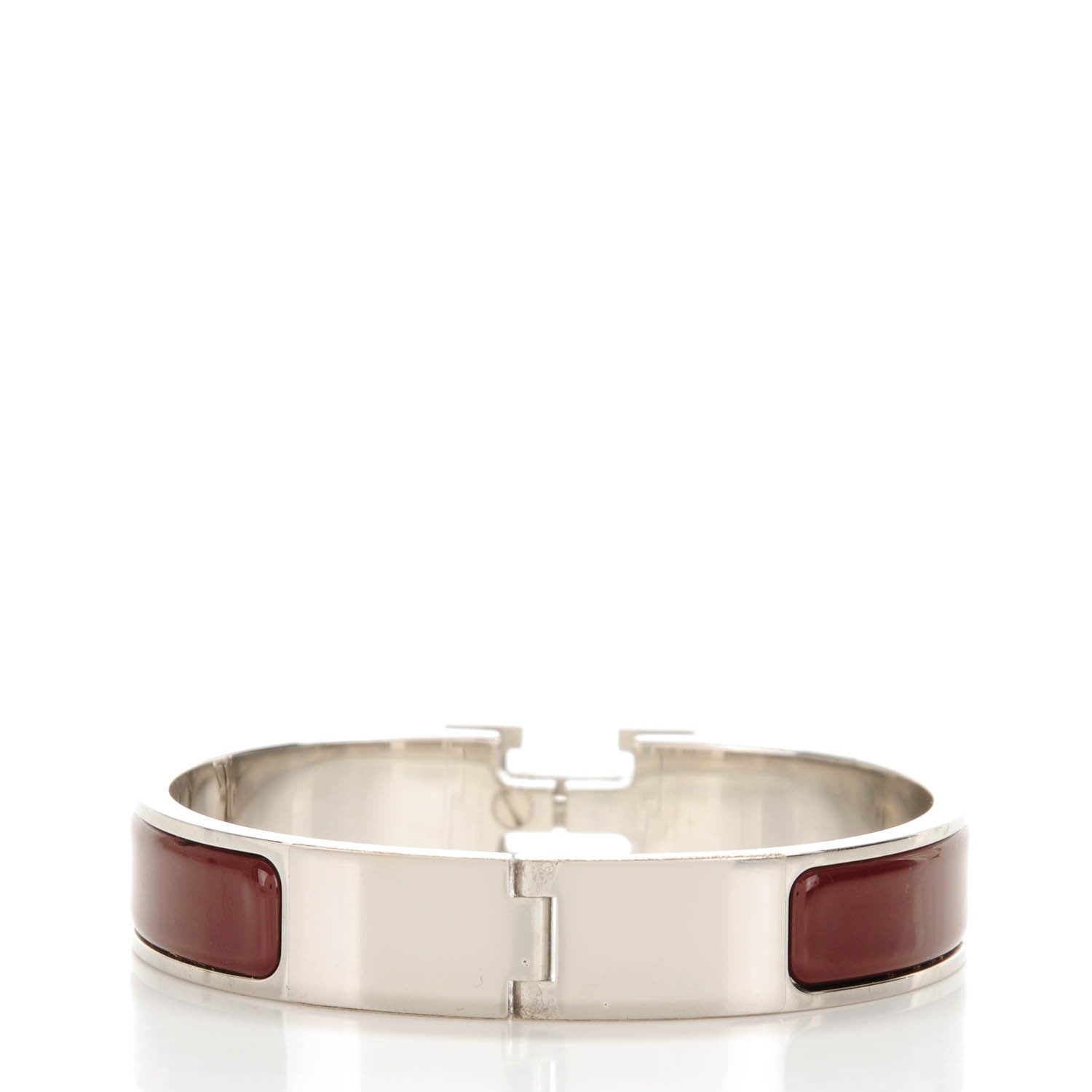 Hermes Enamel Narrow Clic Clac H Bracelet PM Cacao 3 of 5