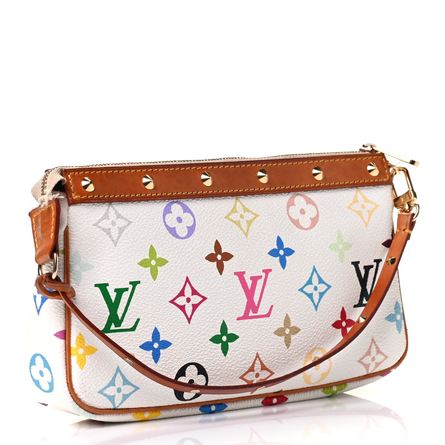 Monogram Multicolor Pochette Accessories White