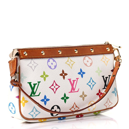 Louis Vuitton Monogram Multicolor Pochette Accessories White 2 of 5