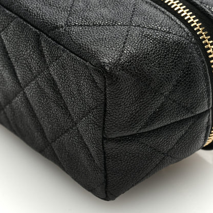Chanel Caviar Quilted Mini Top Handle Vanity With Chain Black 9 of 10