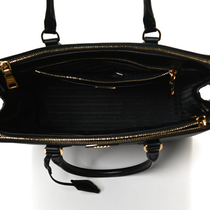 Prada Saffiano Small Galleria Double Zip Tote Black 5 of 10