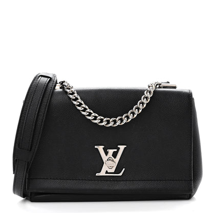 Louis Vuitton Calfskin Lockme II Chain Bag BB Black 1 of 9