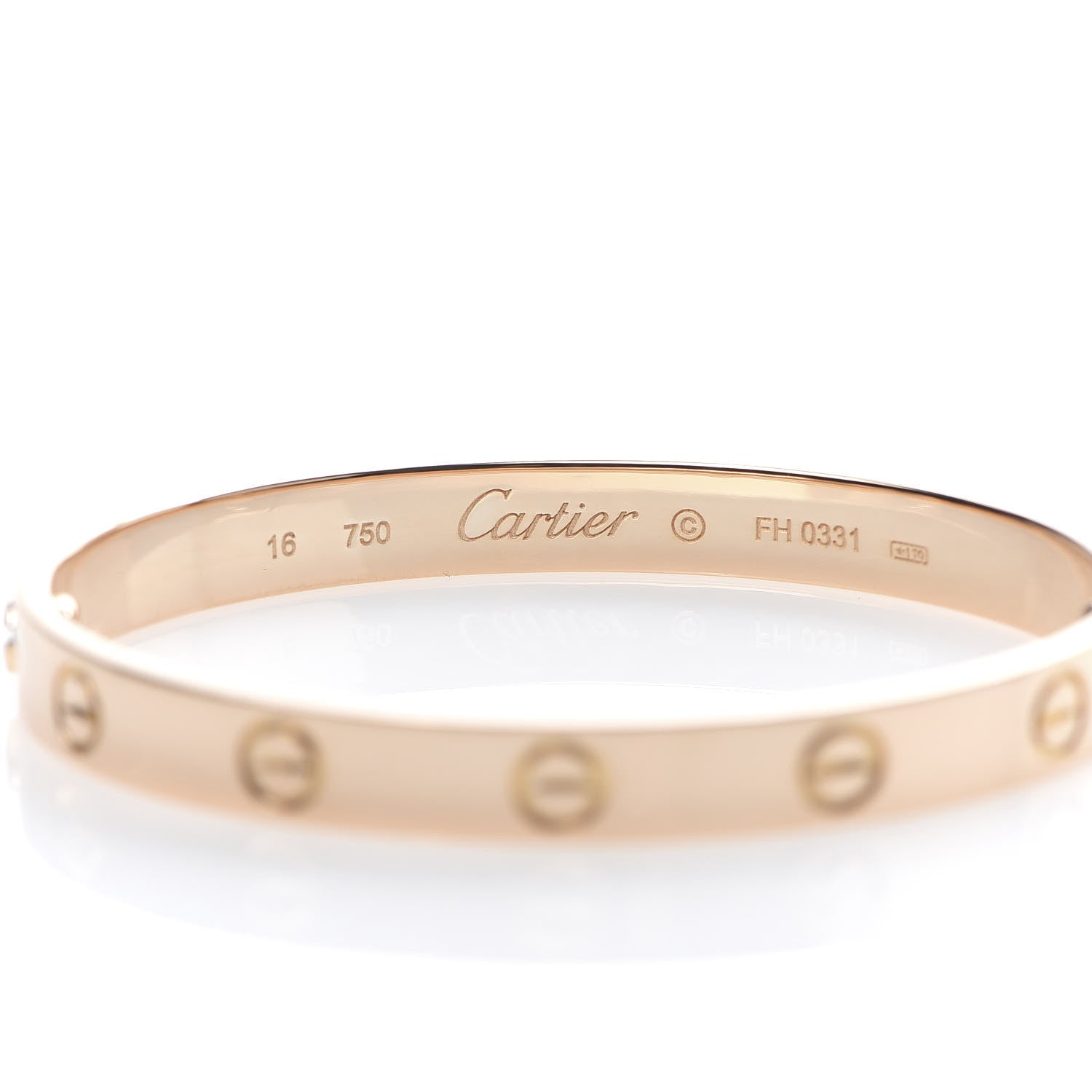Cartier 18K Pink Gold LOVE Bracelet 16 7 of 7