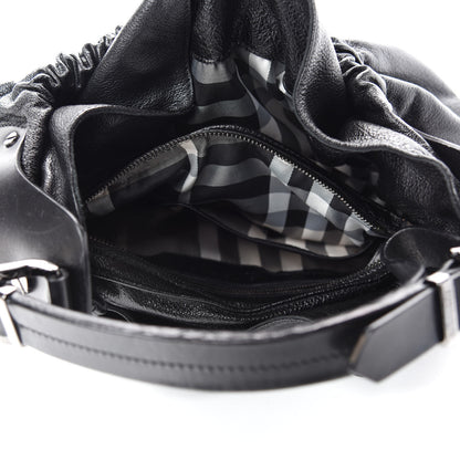Burberry Calfskin Warrior Hobo Black 5 of 18