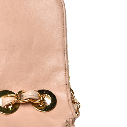 Chanel Patent Quilted Jumbo XL Chain Around Flap Beige 18 of 19