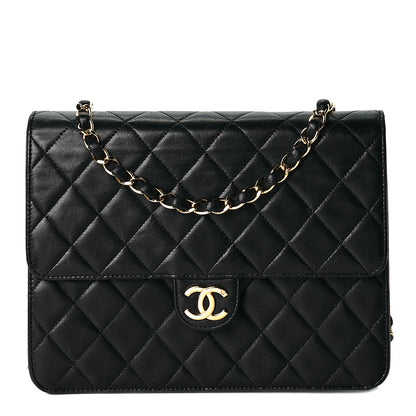 Chanel Lambskin Quilted Small Single Flap Black 1 of 7