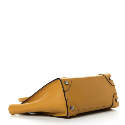 Celine Drummed Calfskin Micro Luggage Ocre 4 of 11