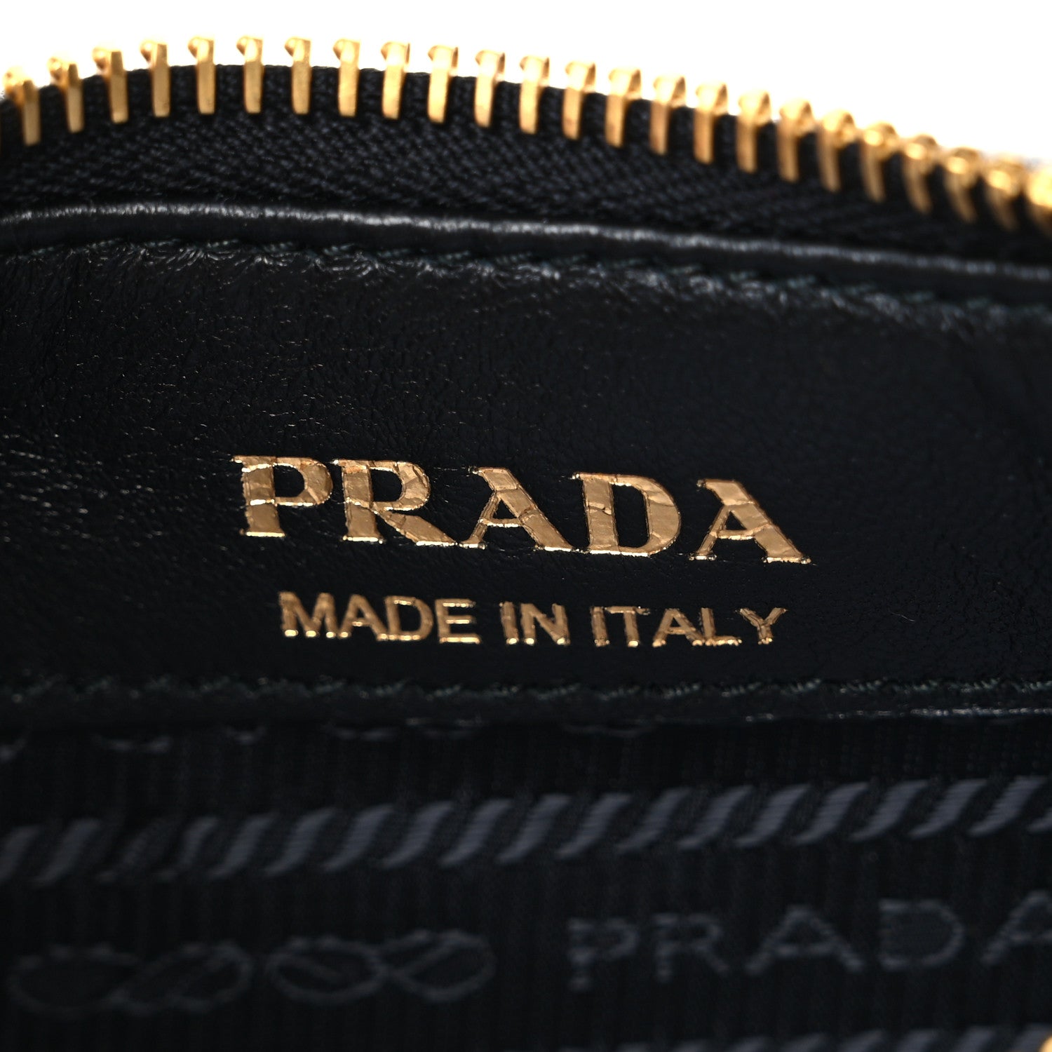 Prada Nappa Triangle Stitched Mini Zippered Hobo Bag Black 5 of 5