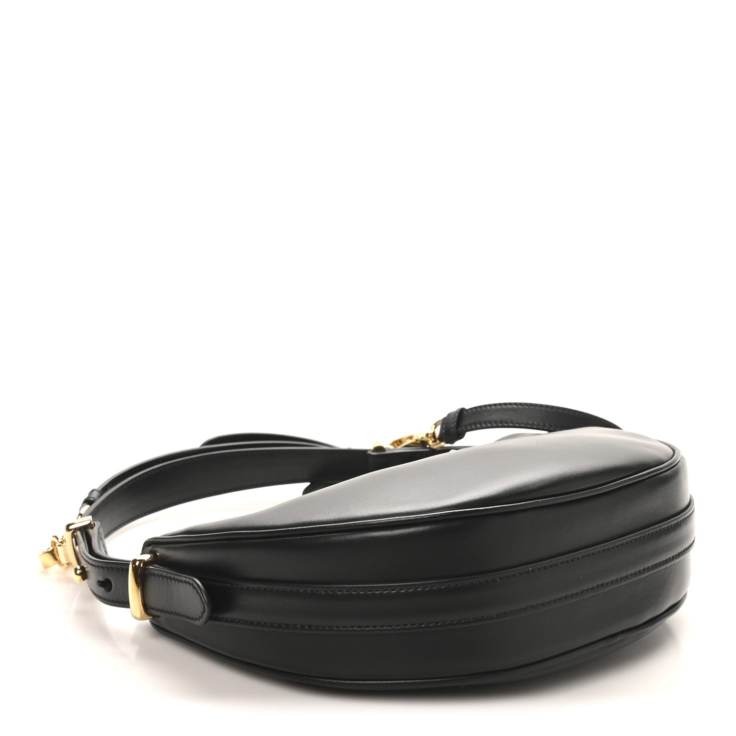 Prada Soft Calfskin Arque Shoulder Bag Black 4 of 9