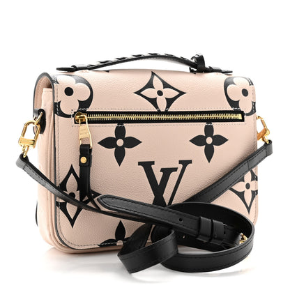 Louis Vuitton Empreinte Monogram Giant Crafty Pochette Metis Creme Black 3 of 10