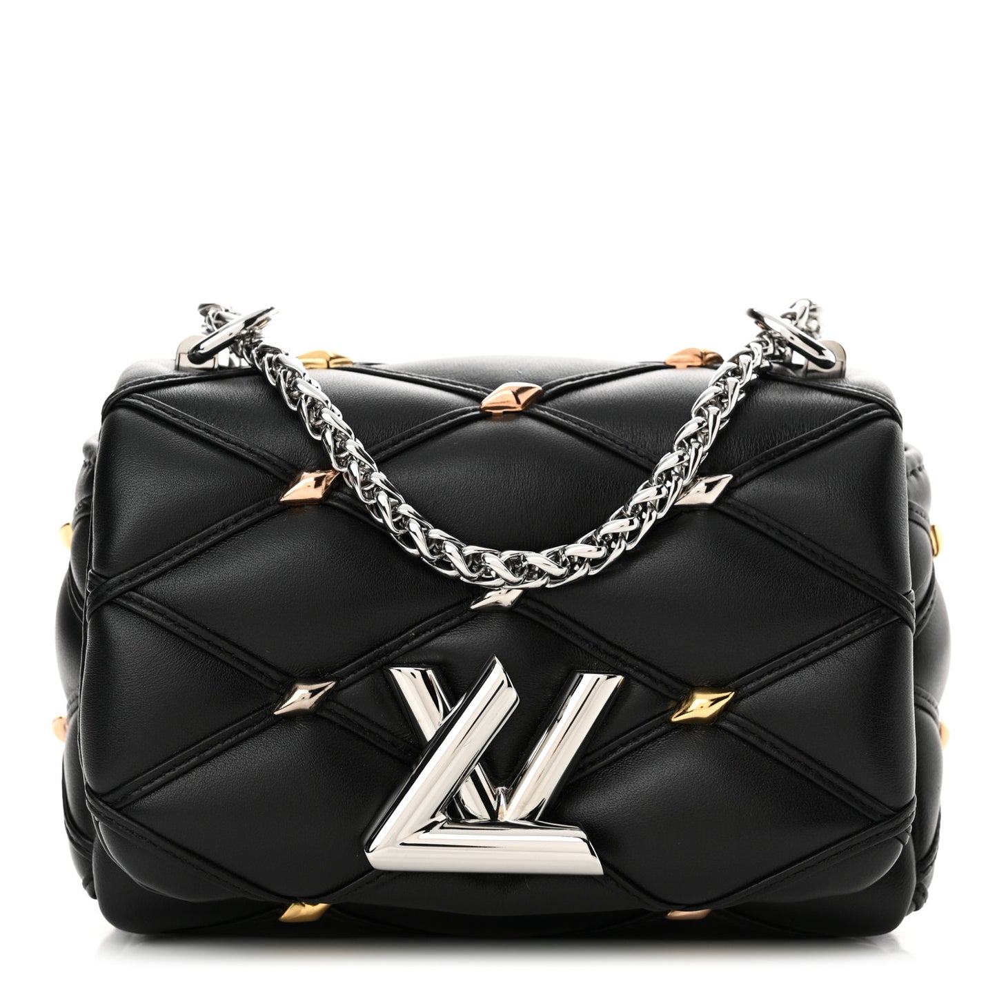 Lambskin Malletage Studs Pico GO-14 Black