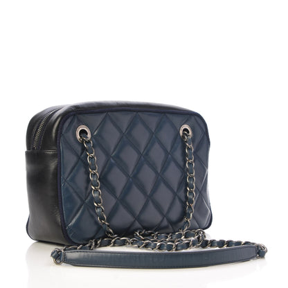 Chanel Calfskin Quilted Small Ballerine Camera Case Dark Blue 3 of 8