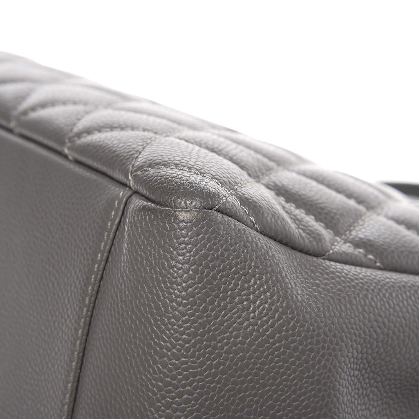 Caviar Quilted Grand Shopping Tote GST Grey